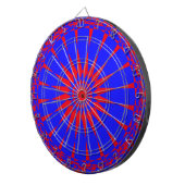Blauw dartboard |1owlartist dartbord (Voorkant Rechts)