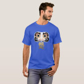 Blauw Daruma: Gezondheid en Ouderdom T-shirt (Voorkant volledig)