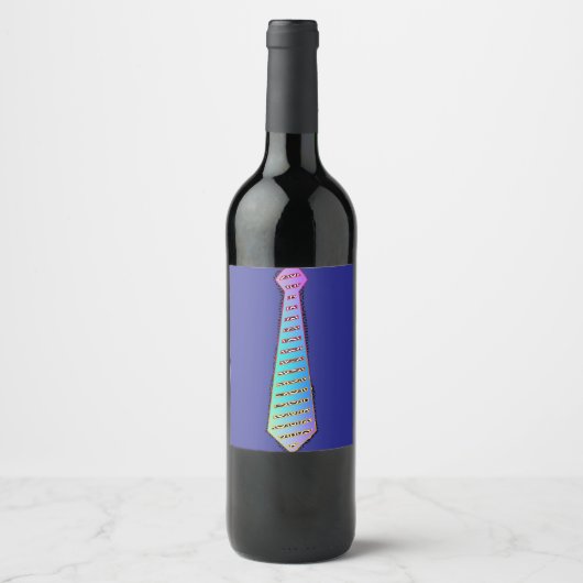 Blauw Das Ontwerp Wijn Etiket (Voorkant)
