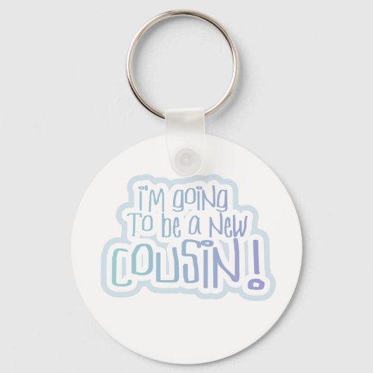 Blauw dat ik een neef ga worden sleutelhanger (Voorkant)