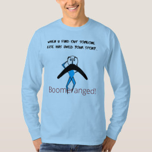 Blauw 'Dat is mijn verhaal' Lange hoes Boemeranged T-shirt