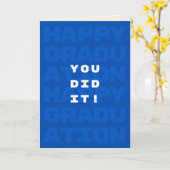 Blauw dat je hebt gedaan! Afstuderen-kaart Kaart (Gele Bloem)