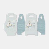 Blauw dat we kunnen wachten op Beer vogelpest Baby Bedankdoosjes (Uitgevouwen)