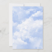 Blauw De Bruid Is Op Wolk Nine Bruiloft Feest Bedankkaart (Achterkant)