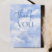 Blauw De Bruid Is Op Wolk Nine Bruiloft Feest Bedankkaart