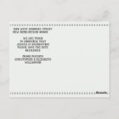  Blauw De datum opslaan Afstuderen Foto Briefkaart (Achterkant)