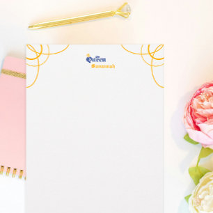 Blauw De Koningin Stationery Briefpapier