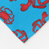 Blauw de krabpatroon van de hemel fleece deken (Hoek)