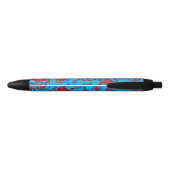 Blauw de krabpatroon van de hemel zwarte inkt pen (Achterkant)