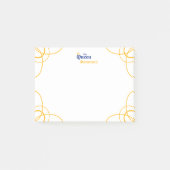 Blauw de Nota's van de Rechthoek van de Koningin Post-it® Notes (Voorkant)