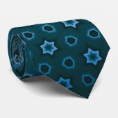 Blauw decor stropdas (Opgerold)