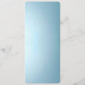 Blauw decoratief bloemendiner menu (Achterkant)