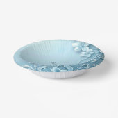 Blauw decoratief bloemmotief papieren kommen (Gebogen)