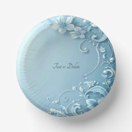 Blauw decoratief bloemmotief papieren kommen