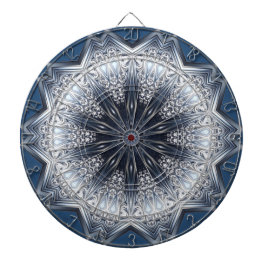 Blauw decoratief dartbord