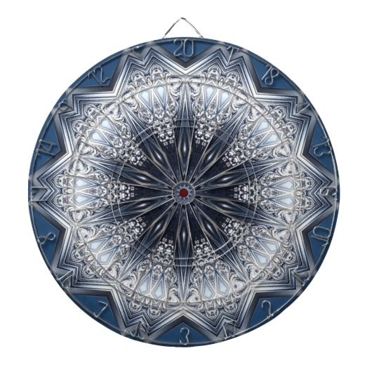 Blauw decoratief dartbord (Voorkant)