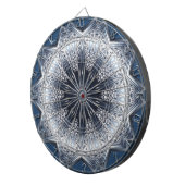 Blauw decoratief dartbord (Voorkant Rechts)