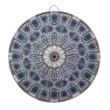 Blauw decoratief dartbord
