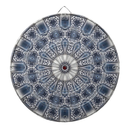 Blauw decoratief dartbord (Voorkant)