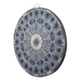 Blauw decoratief dartbord (Voorkant Rechts)