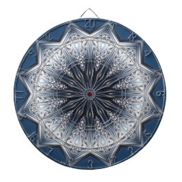 Blauw decoratief dartbord