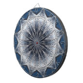 Blauw decoratief dartbord (Voorkant Rechts)