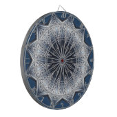 Blauw decoratief dartbord (Voorkant Links)
