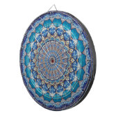Blauw decoratief dartbord (Voorkant Rechts)