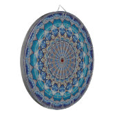 Blauw decoratief dartbord (Voorkant Links)