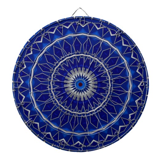 Blauw decoratief dartbord (Voorkant)
