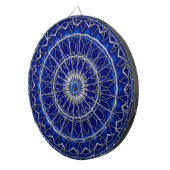 Blauw decoratief dartbord (Voorkant Rechts)