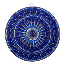 Blauw decoratief dartbord