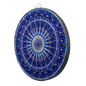 Blauw decoratief dartbord (Voorkant Rechts)