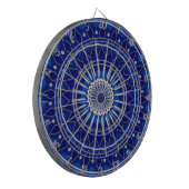 Blauw decoratief dartbord (Voorkant Links)