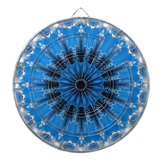Blauw decoratief dartbord (Voorkant)