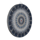 Blauw decoratief dartbord (Voorkant Links)
