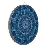 Blauw decoratief dartbord (Voorkant Links)