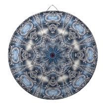 Blauw decoratief dartbord