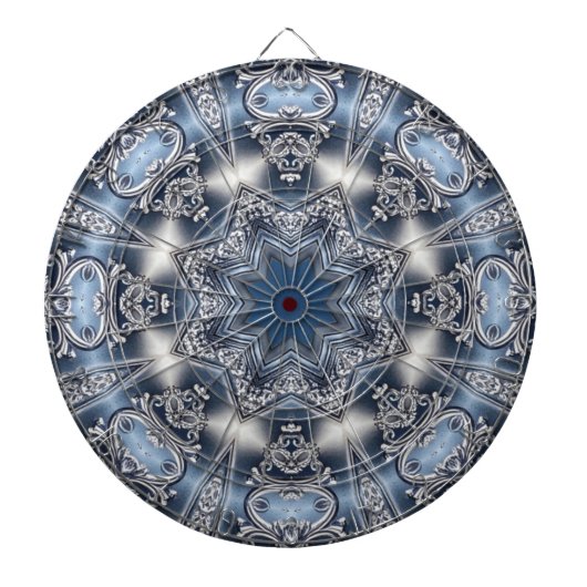 Blauw decoratief dartbord (Voorkant)