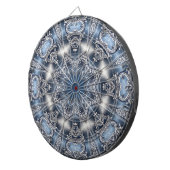 Blauw decoratief dartbord (Voorkant Rechts)
