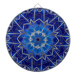 Blauw decoratief dartbord