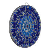 Blauw decoratief dartbord (Voorkant Links)