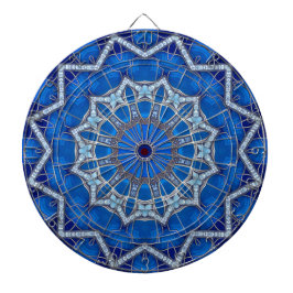 Blauw decoratief dartbord
