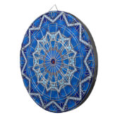 Blauw decoratief dartbord (Voorkant Rechts)