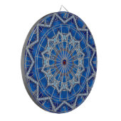 Blauw decoratief dartbord (Voorkant Links)