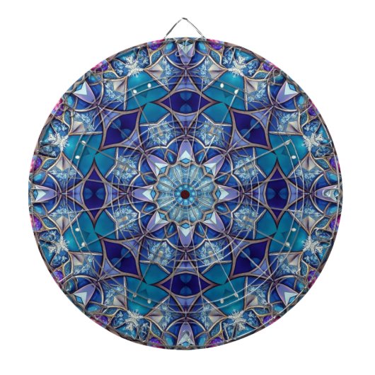 Blauw decoratief dartbord (Voorkant)