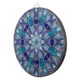 Blauw decoratief dartbord (Voorkant Rechts)