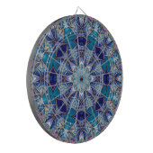 Blauw decoratief dartbord (Voorkant Links)