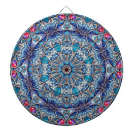 Blauw decoratief dartbord