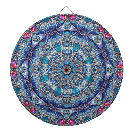 Blauw decoratief dartbord (Voorkant)
